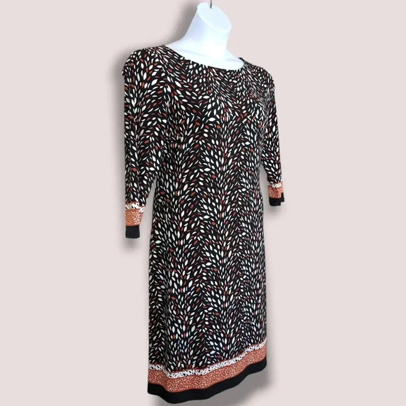 Nine West 3/4 Sleeve Patterned Dress - Picture 2 of 6